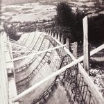 Construction of Le Corbusier’s chapel of Notre Dame du Haut, Ronchamp, France